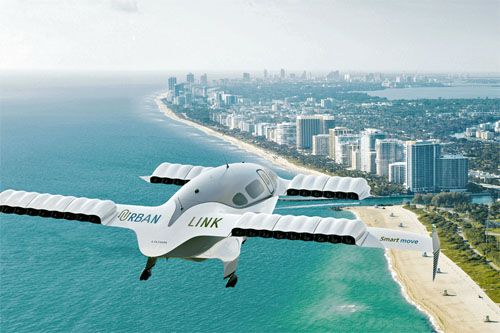 6 maja 2024 Lilium ogłosiło zawarcie umowy z UrbanLink na 20 samolotów eVTOL (plus opcję na 20 kolejnych) Lilium Jet. UrbanLink zamierza je wykorzystywać do lotów między miastami na południowej Florydzie / Ilustracja: Lilium